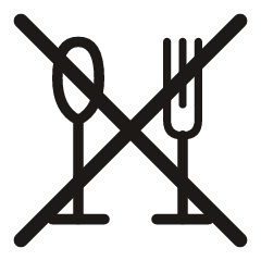 Not approved for food contact — decorative use only